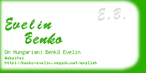 evelin benko business card